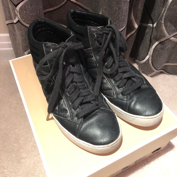 Michael Kors Paige Quilted Leather Sneakers - Picture 2 of 8